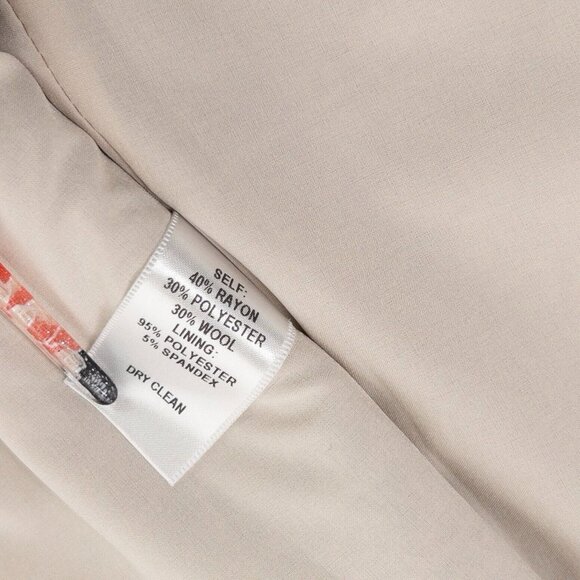 Lulus Promotion Gray Open Front Back Slit Lined Woven Wool Blazer Size Medium - Picture 10 of 12